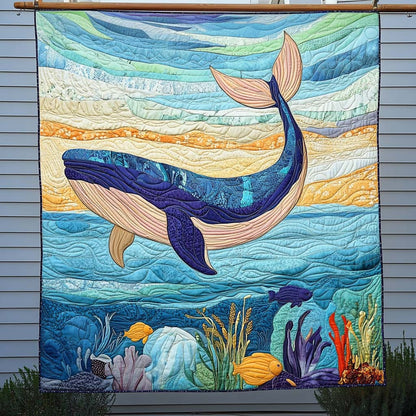 Whale Voyage Quilted Blanket