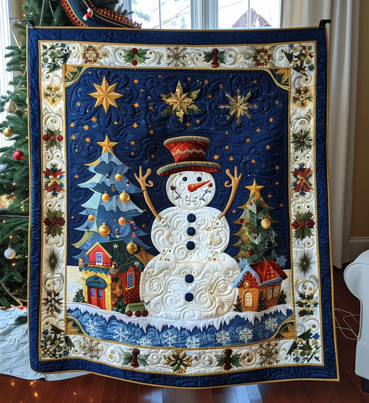 Whimsical Winter Quilted Blanket