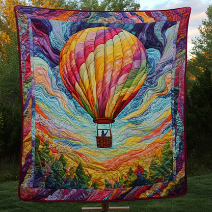 Whimsical Flight Quilted Blanket