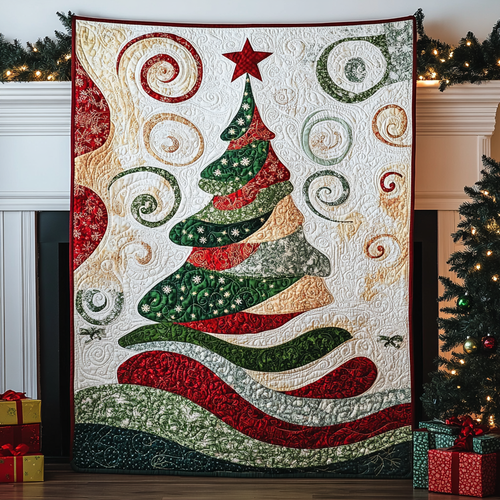 Whimsical Tree Quilted Blanket