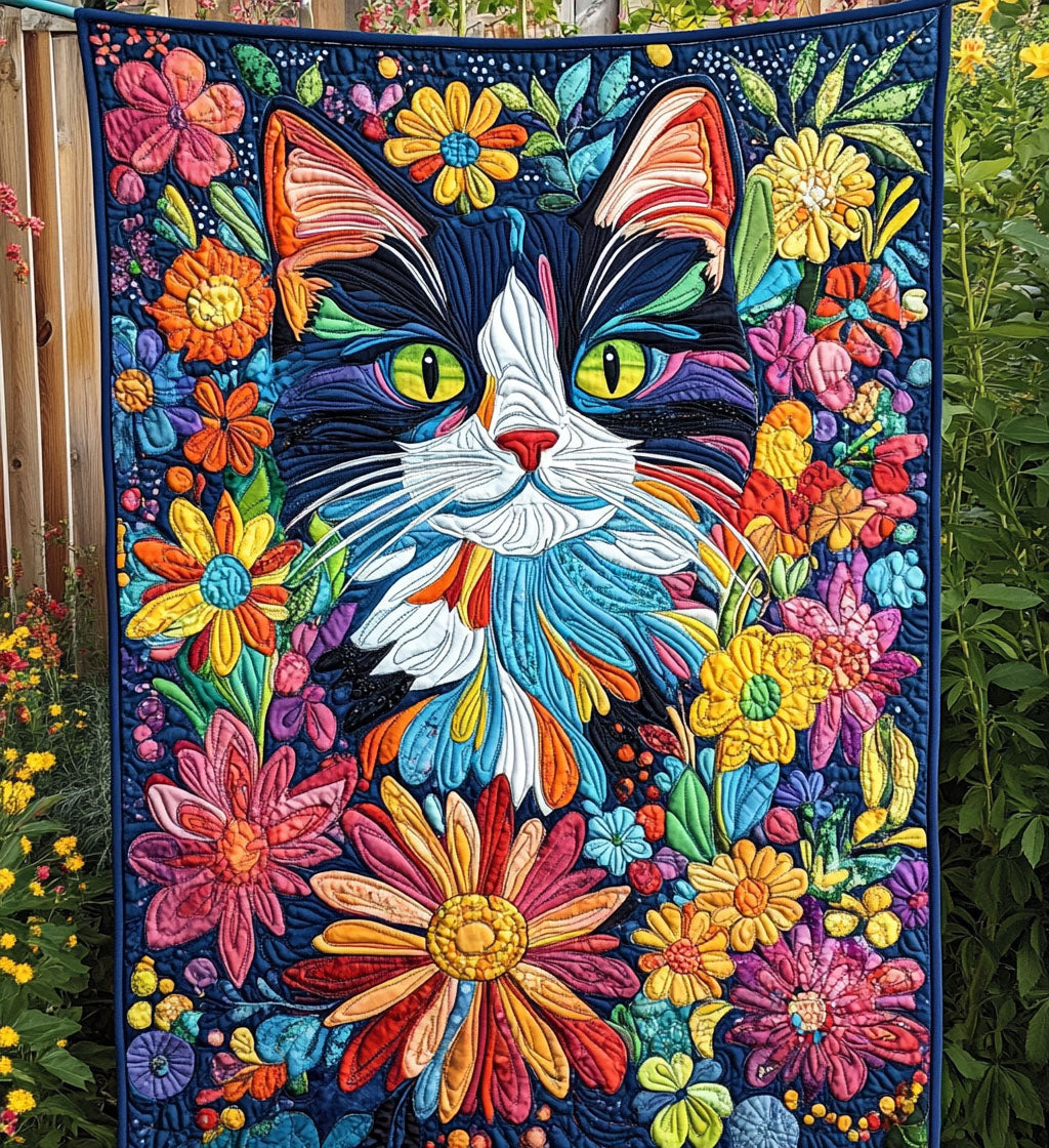 Whimsical Tuxedo Quilted Blanket