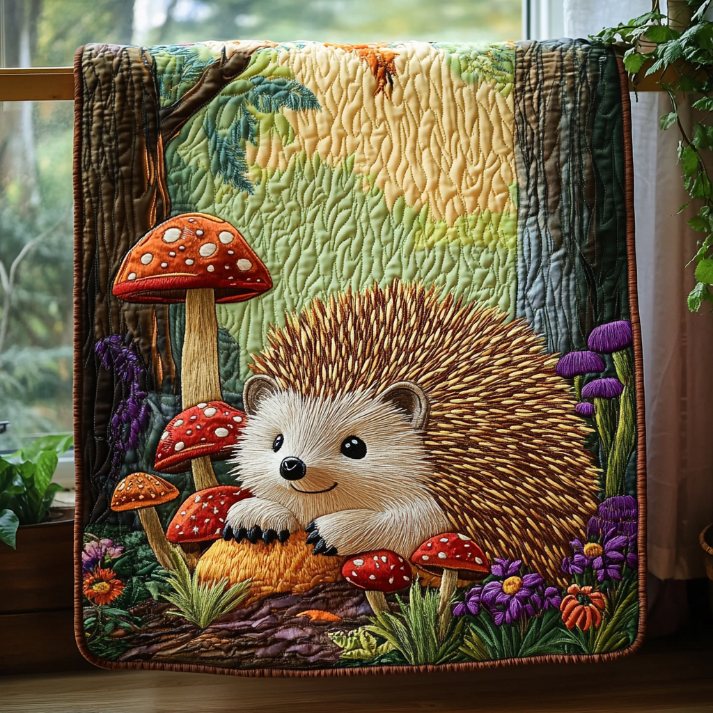 Whimsical Woodland Quilted Blanket