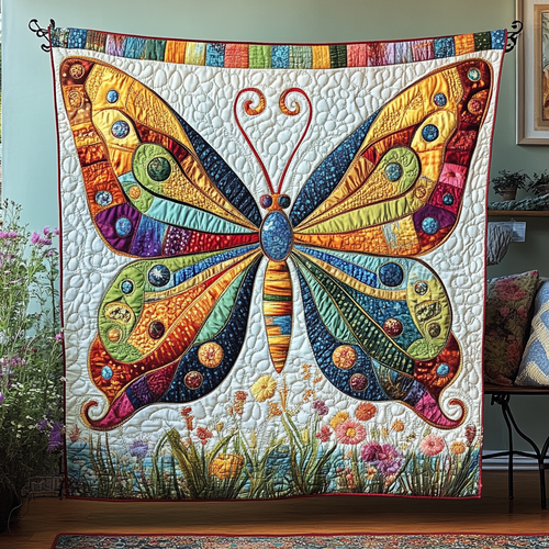 Whimsy Wings Quilted Blanket