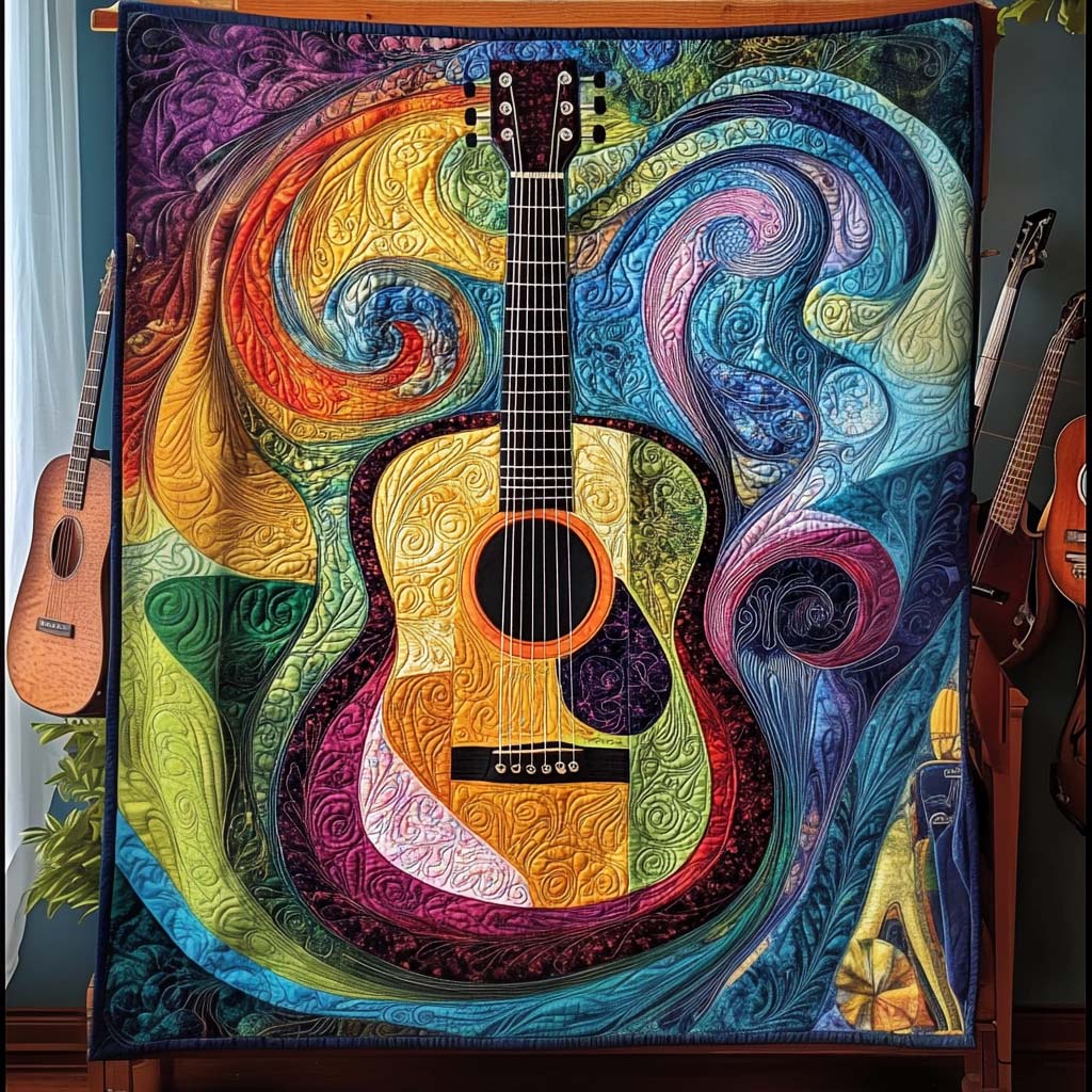 Whirlwind Harmony Quilted Blanket