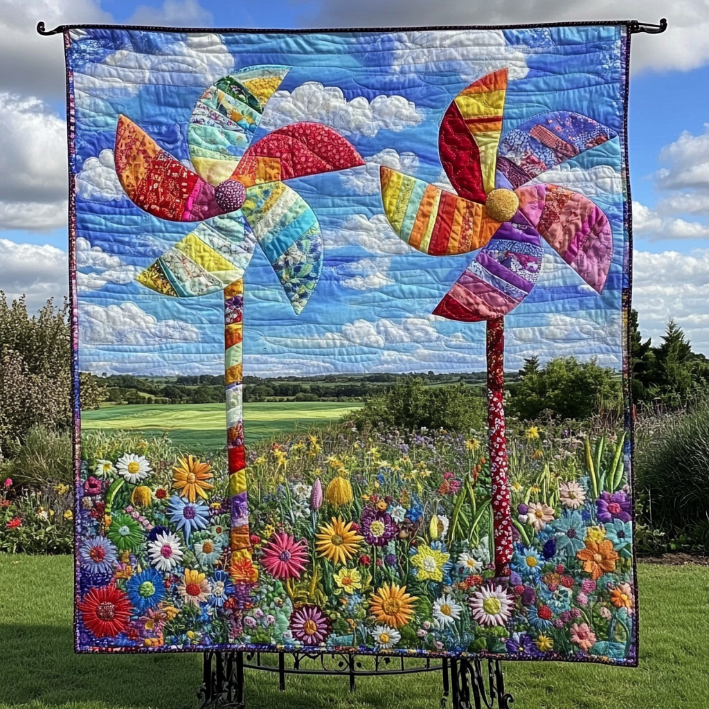 Whirlwind Joy Quilted Blanket