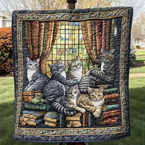 Whisker Wisdom Quilted Blanket
