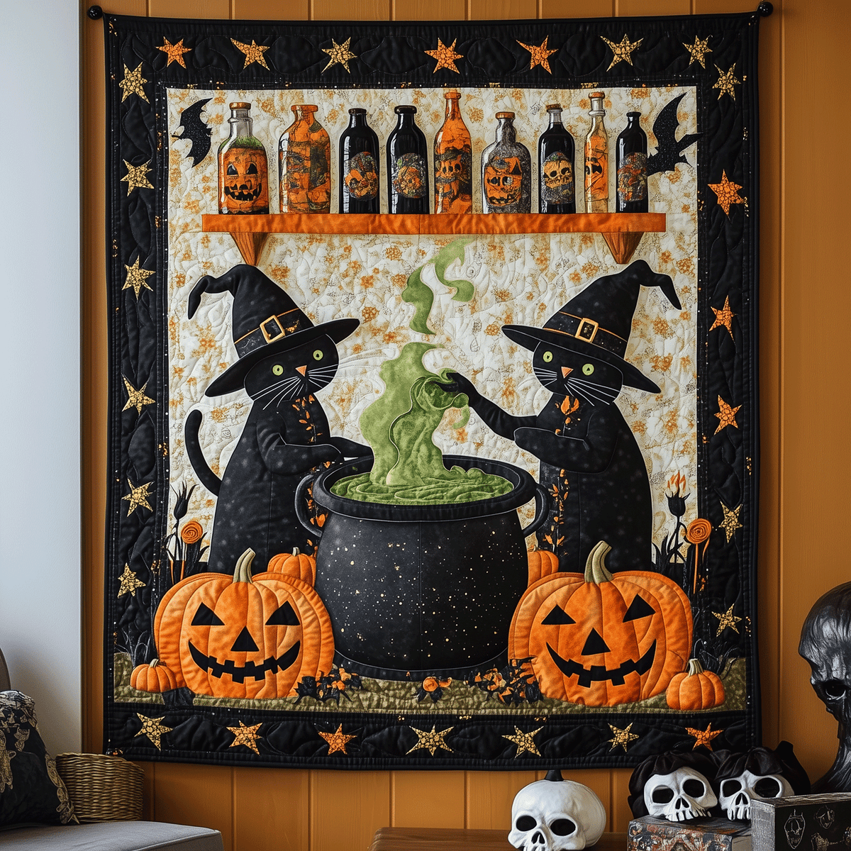 Whisker Witchcraft Quilted Blanket