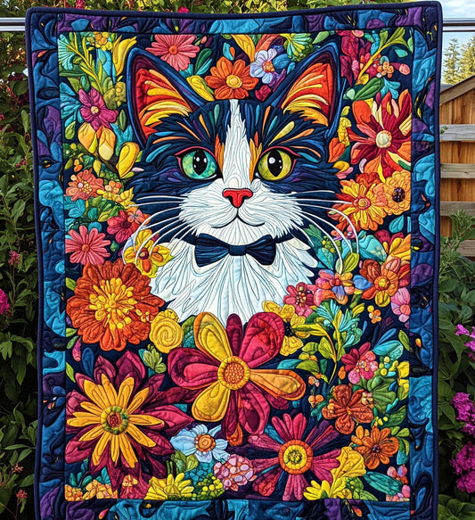 Whiskered Night Dream Quilted Blanket