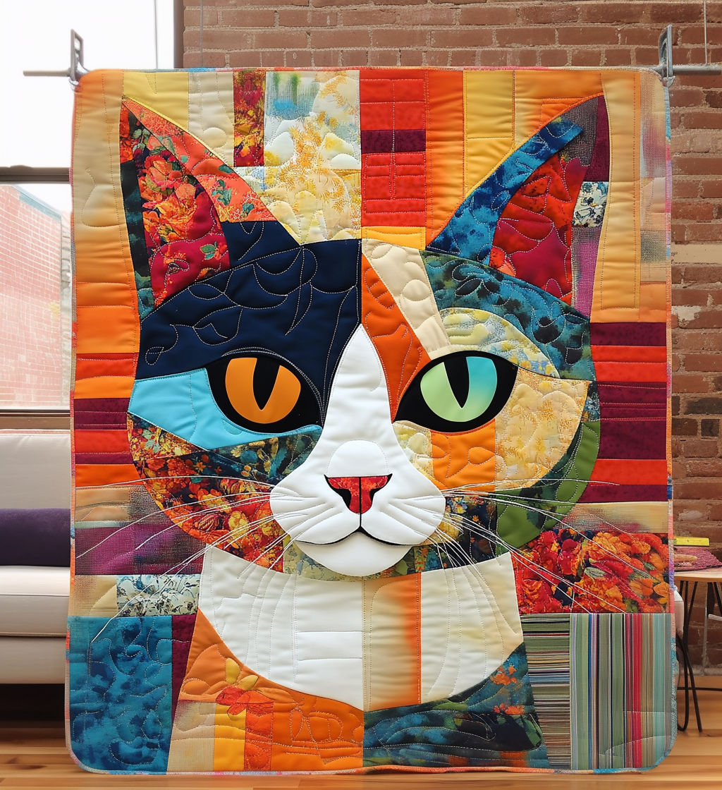 Whiskered Wonder Quilted Blanket
