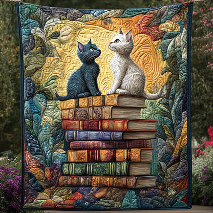 Whiskers and Wisdom Quilted Blanket