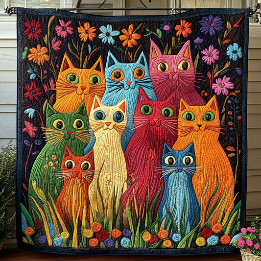 Whiskers in the Wind Quilted Blanket