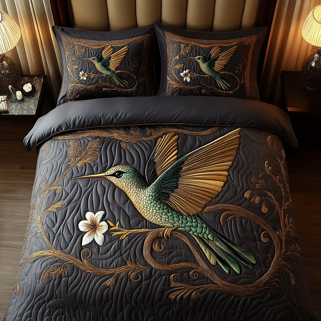 Whisper Flight 3-Piece Quilted Bedding Set