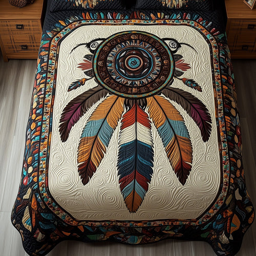 Whispering Feathers Quilted Blanket