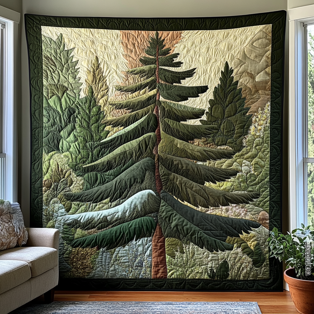 Whispering Pines Quilted Blanket