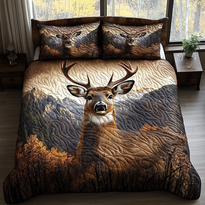 Forest Animals 3-Piece Quilted Bedding Set