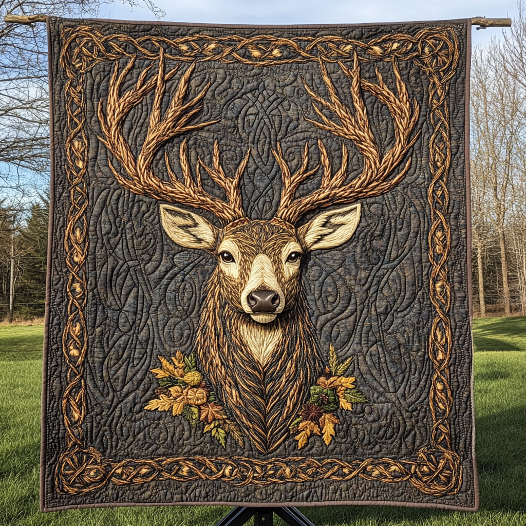 Whitetail Wonders Quilted Blanket