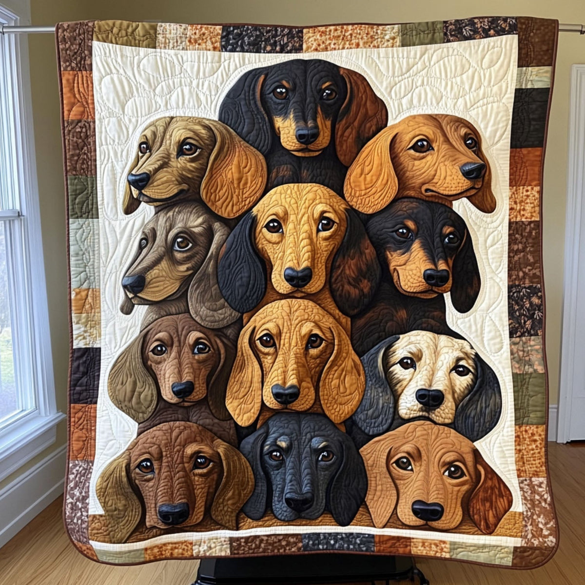 Wiener Wonderland Quilted Blanket