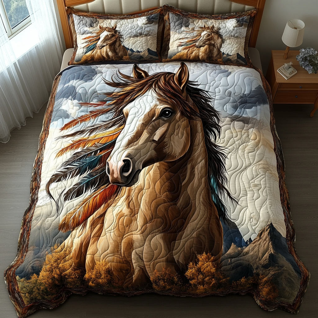 Wild Freedom 3-Piece Quilted Bedding Set