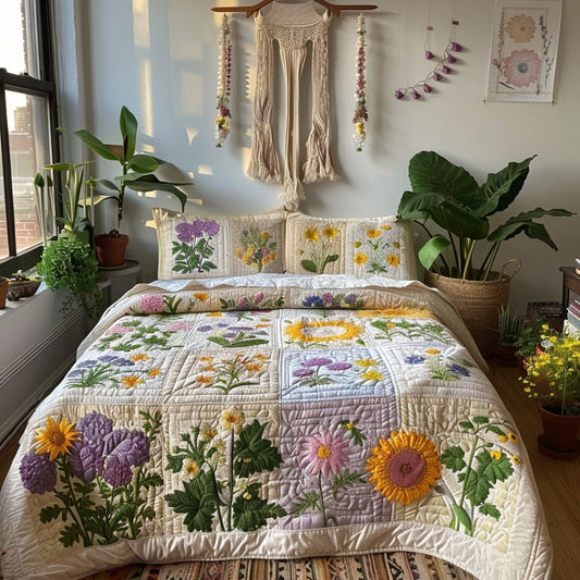 Wild Harmony 3-Piece Quilted Bedding Set