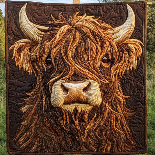 Wild Highland Spirit Quilted Blanket