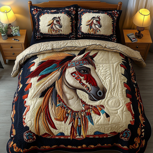 Wild Horse 3-Piece Quilted Bedding Set