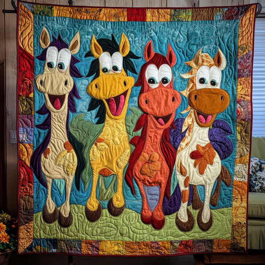 Wild Horse Quilted Blanket