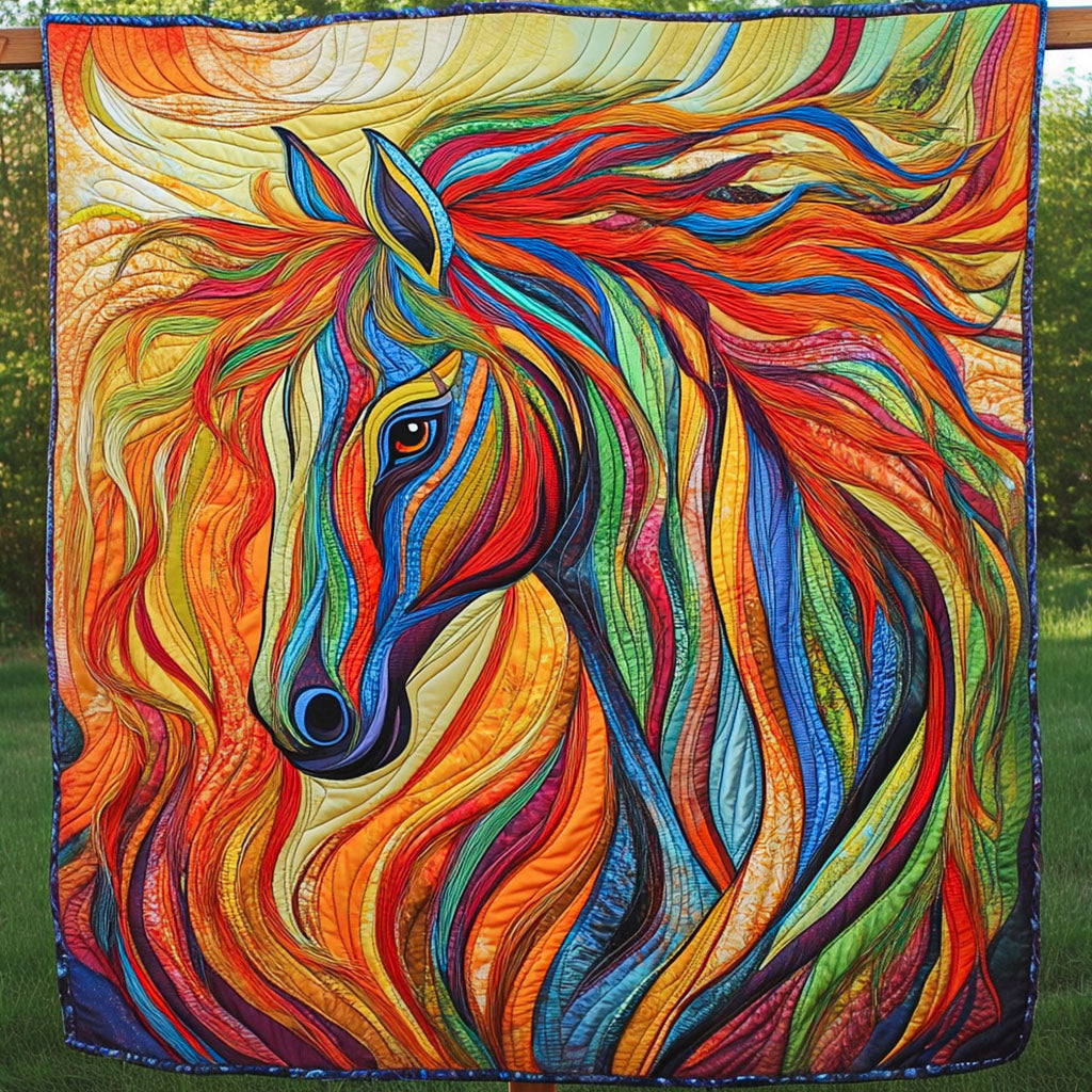 Wild Mane Quilted Blanket