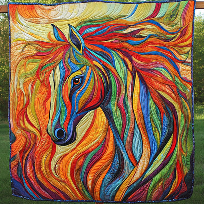 Wild Mane Quilted Blanket