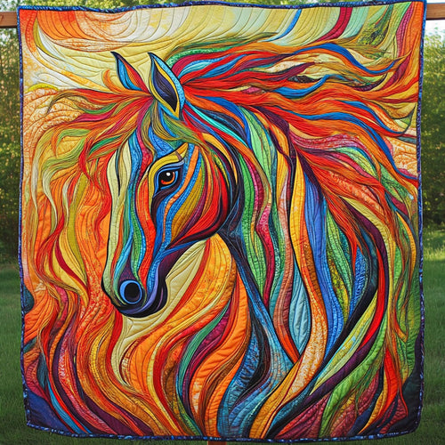 Wild Mane Quilted Blanket