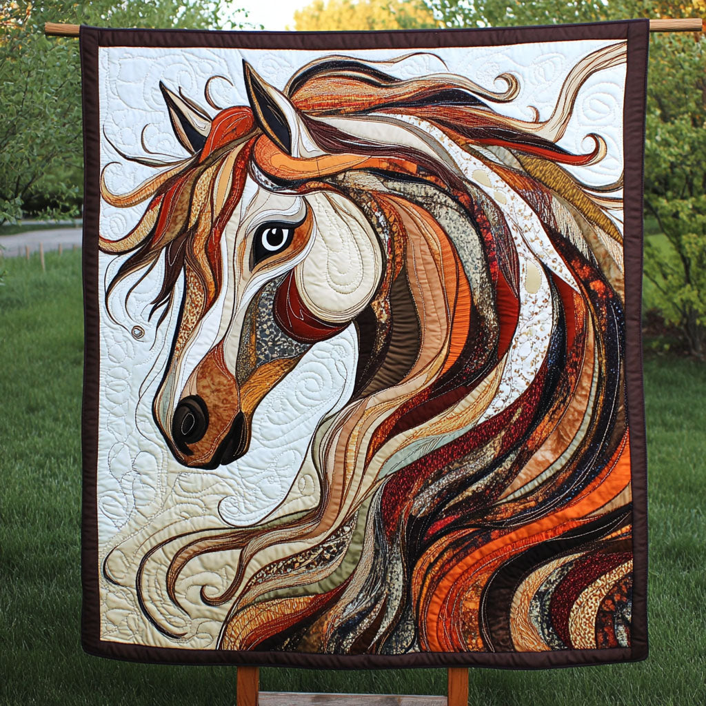 Wild Stallion Quilted Blanket