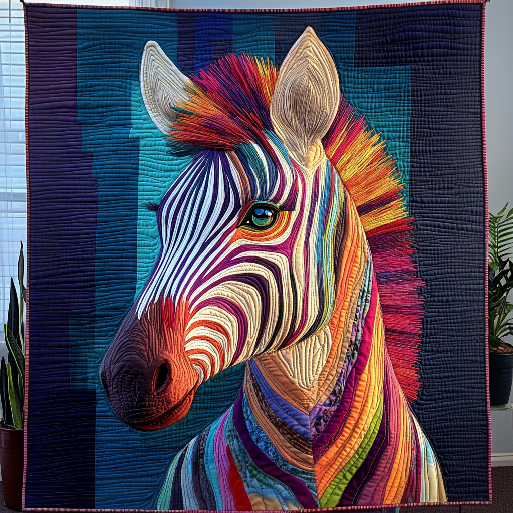 Wild Stripes Quilted Blanket
