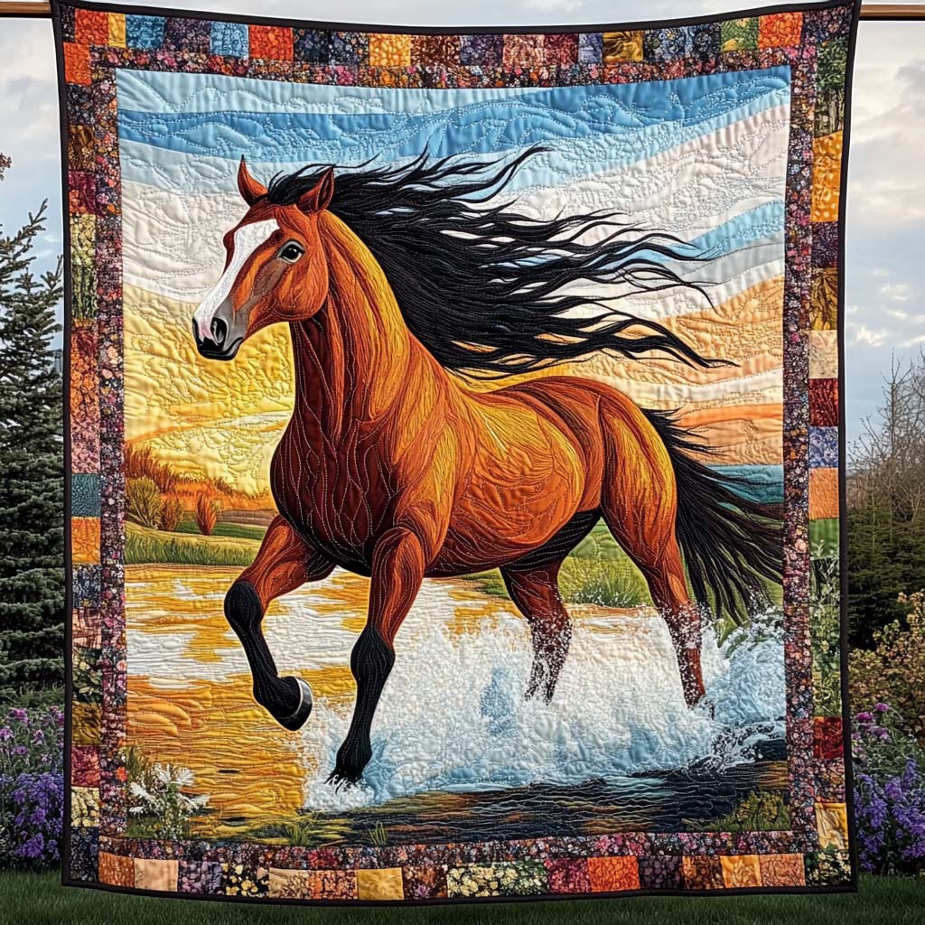 Wild Waters Quilted Blanket