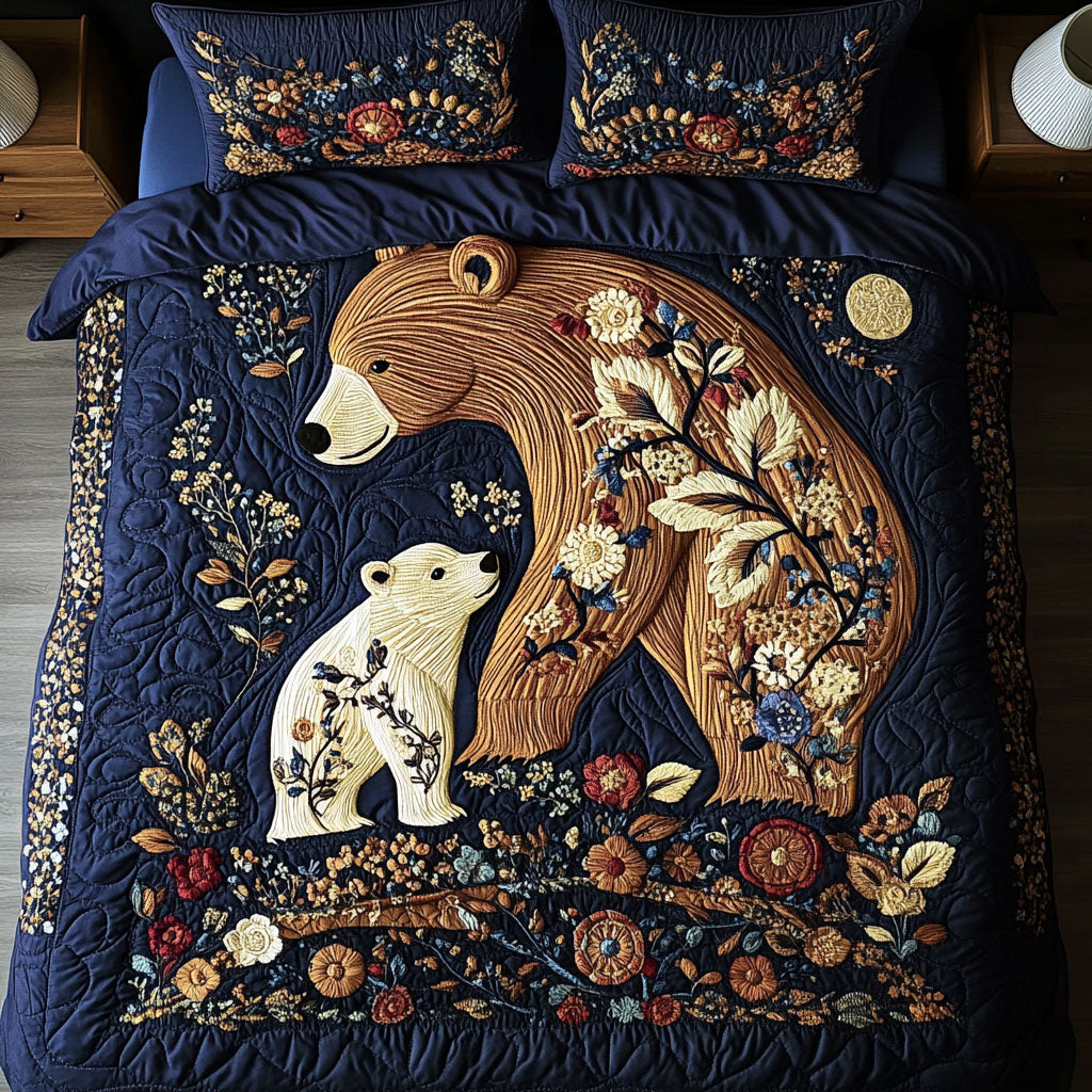 Wild Yet Warm 3-Piece Quilted Bedding Set