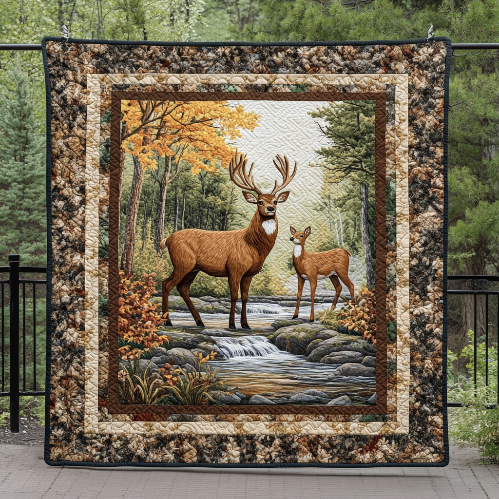 Wilderness Echoes Quilted Blanket