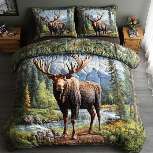 Wilderness Giant 3-Piece Quilted Bedding Set
