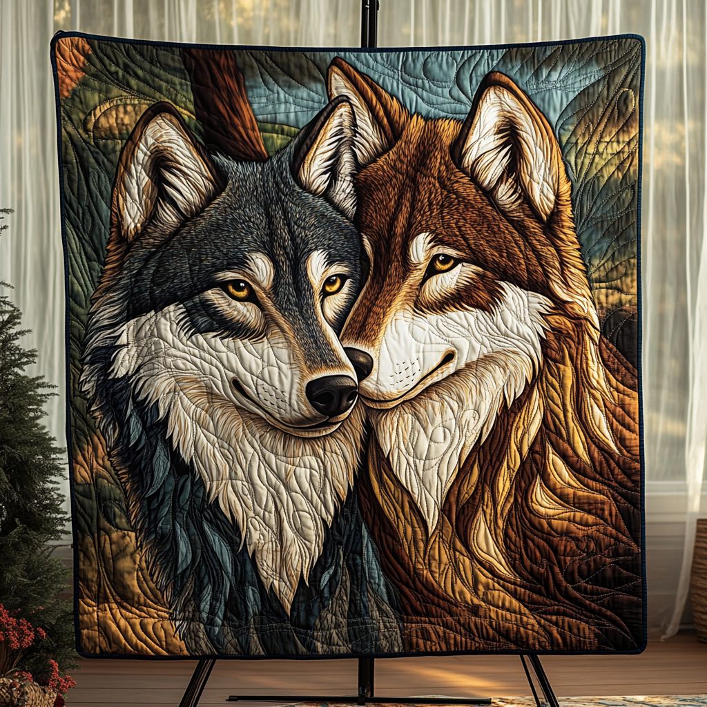 Wilderness Heart Quilted Blanket