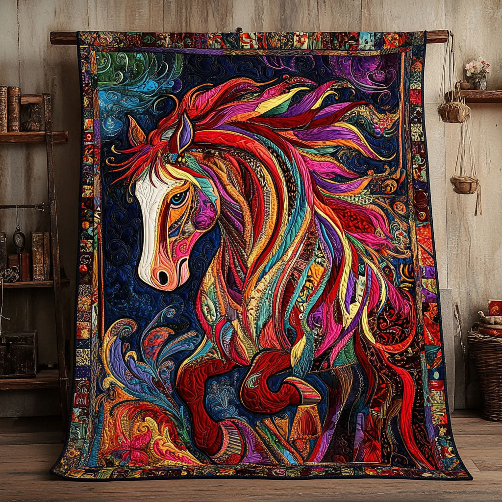 Wildfire Run Quilted Blanket