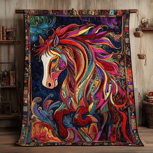 Wildfire Run Quilted Blanket