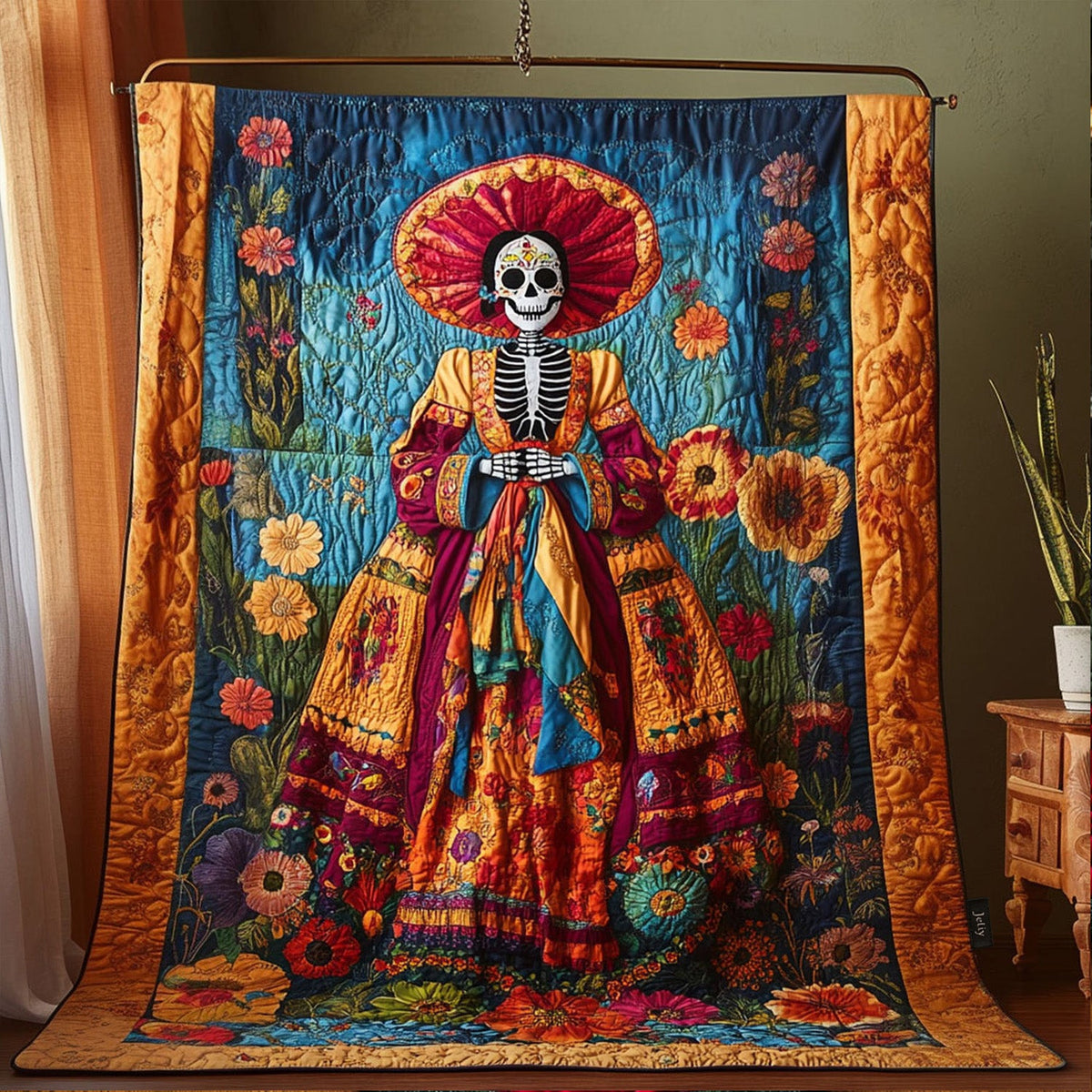 Wildflower Whisper Quilted Blanket