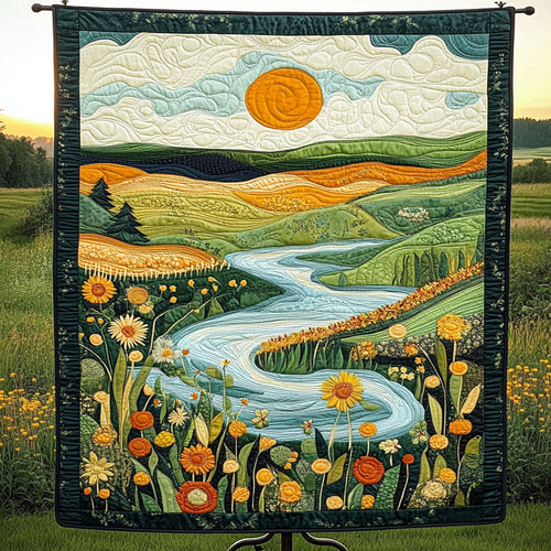 Wildflower Path Quilted Blanket