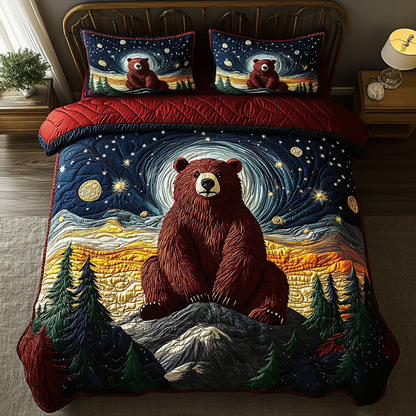 Wildwood Bear 3-Piece Quilted Bedding Set