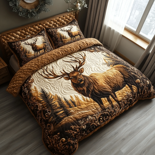 Wildwood Elegance 3-Piece Quilted Bedding Set
