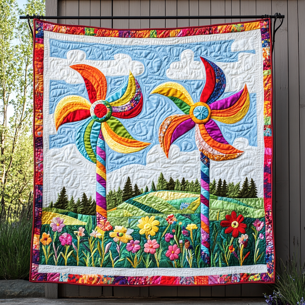 Wind Dance Quilted Blanket