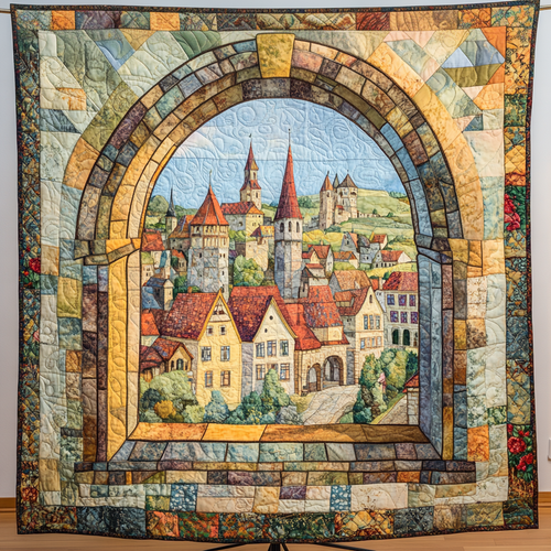 Window View Quilted Blanket