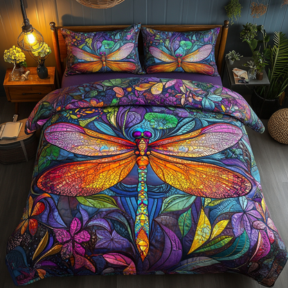 Winged Whimsy 3-Piece Quilted Bedding Set