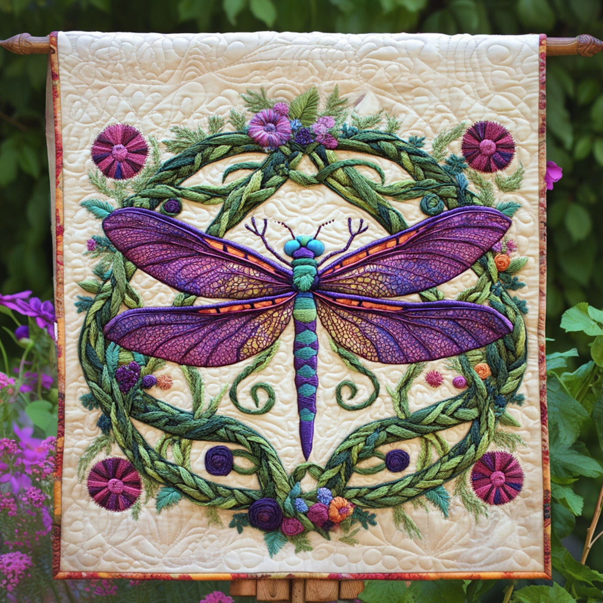 Wings of Serenity Quilted Blanket