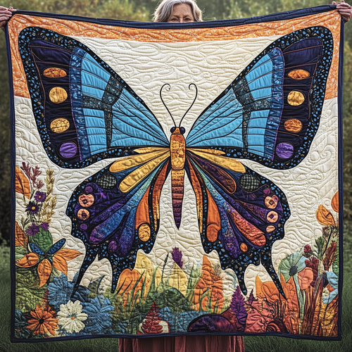 Wings of Twilight Quilted Blanket