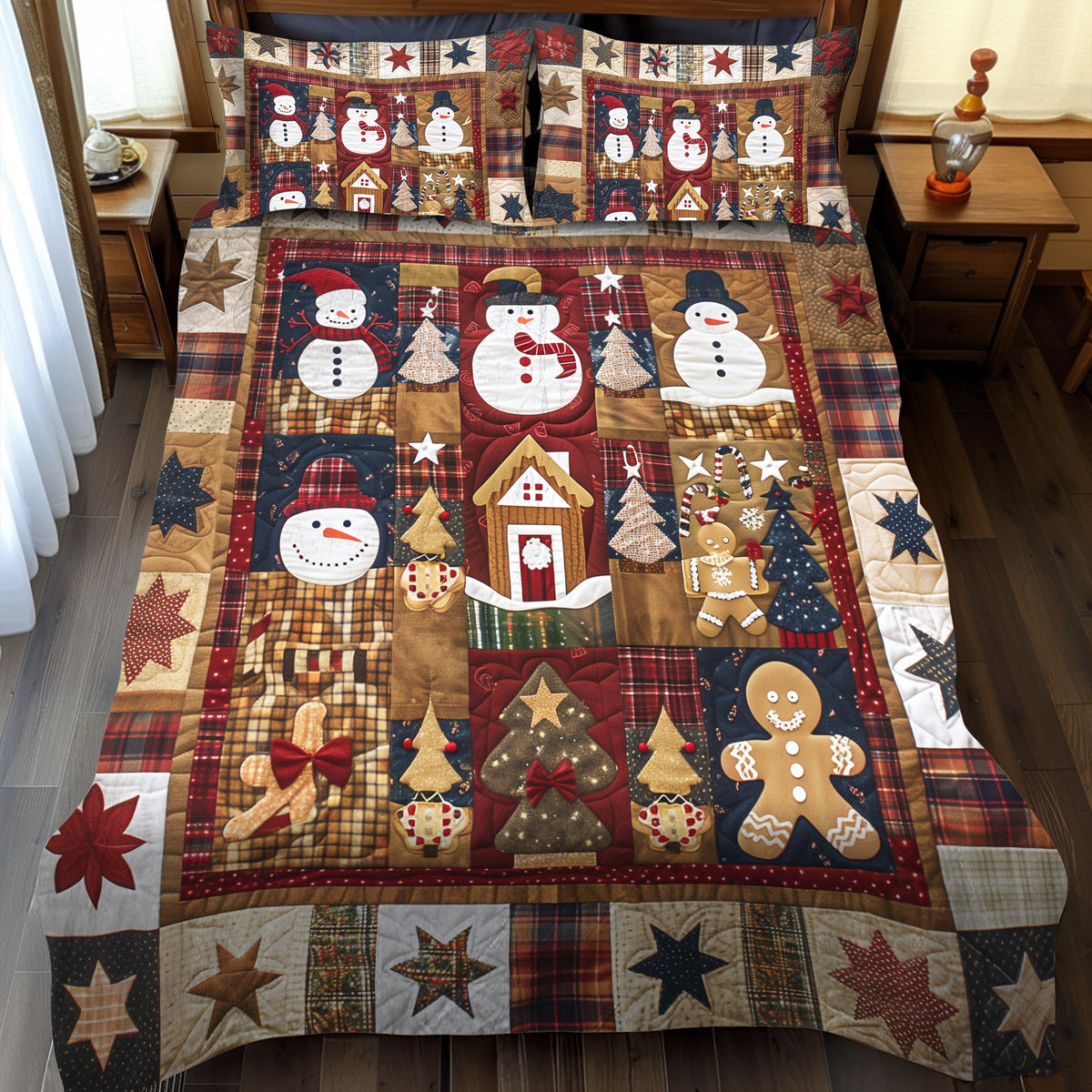 Winter Bliss 3-Piece Quilted Bedding Set