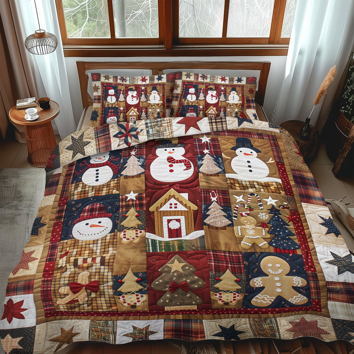 Winter Bliss 3-Piece Quilted Bedding Set