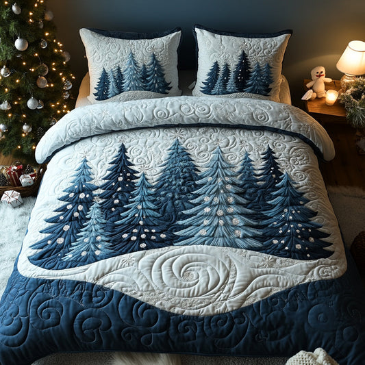 Winter Forest 3-Piece Quilted Bedding Set